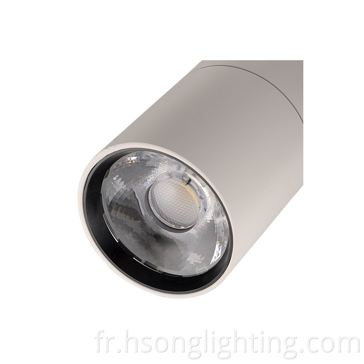 Hsong Spot Light Anti Clare 3/4 Track Track Éclairage 20 W pour piste LED zoomable pour l'éclairage intérieur